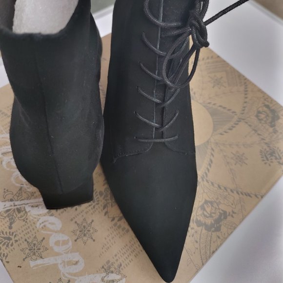 Free People Black Suede Dacile Lace Up Boot - Picture 8 of 8